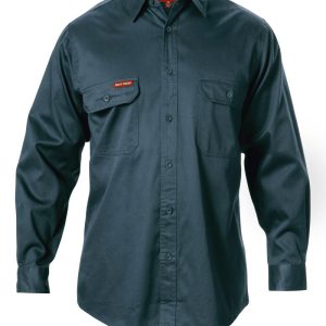 Hard Yakka Cotton Drill Shirt Long Sleeve - Green