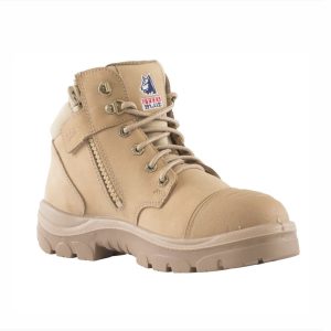 Steel Blue Parkes Zip Scuff Cap