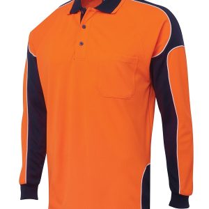JB's Wear Hi Vis L/S Arm Panel Polo