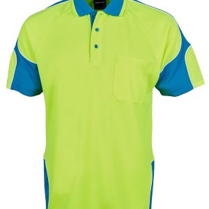 JB's Wear Hi Vis S/S Arm Panel Polo