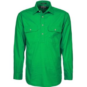 Pilbara RM200CF Mens Closed Front L/Sleeve Shirt