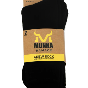 Munka Industry Bamboo Crew Sock 2pk