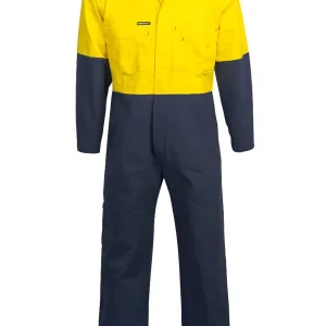 Workcraft HI VIS Cotton Drill Coveralls